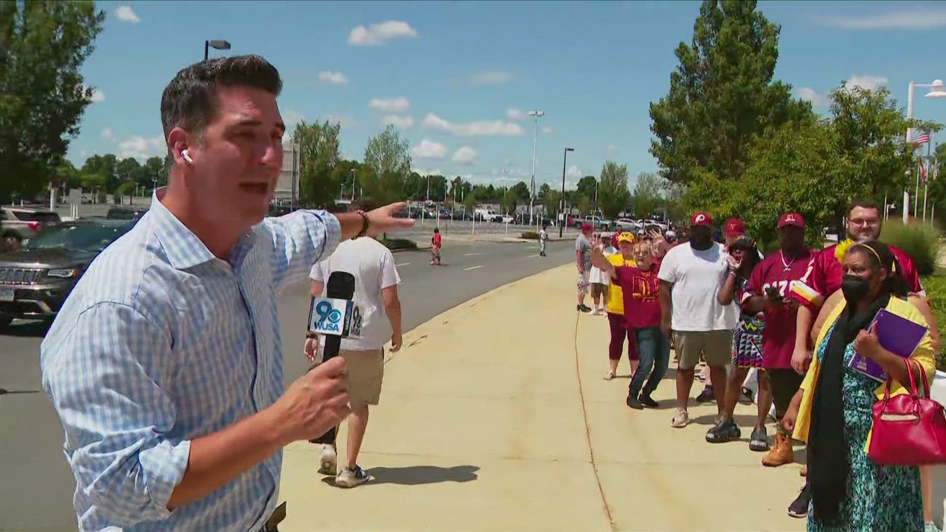 Fans have been lining up since 10:30 a.m. for a fan pep rally set to begin at 1 p.m.