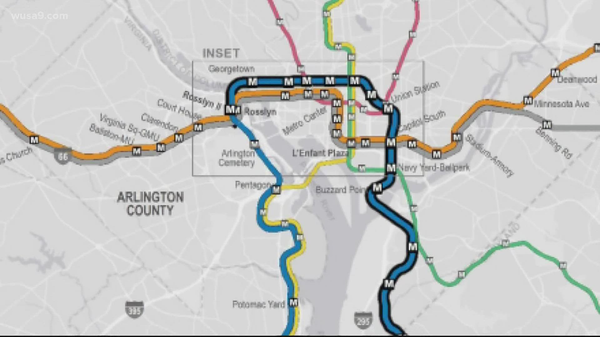Study suggests adding Georgetown Metro station to address overcrowding.