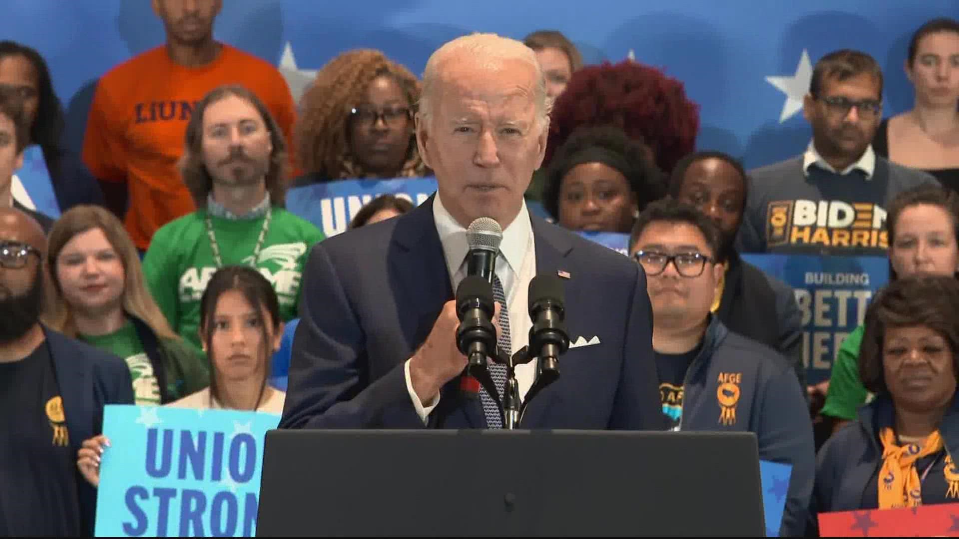 President Biden gave a speech to a crowd of DNC supporters at the National Education Association today