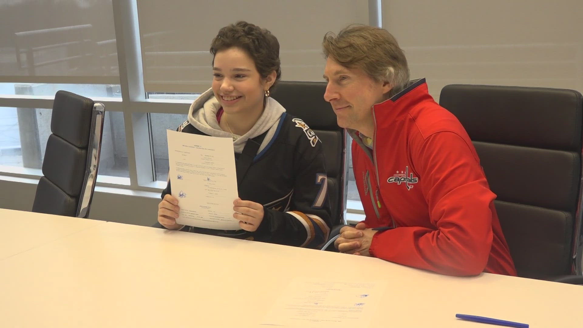 16-year-old Kalen Anderson, a native of Alberta, Canada was flown in along with her parents and best friend, to sign a one-day contract with the team.