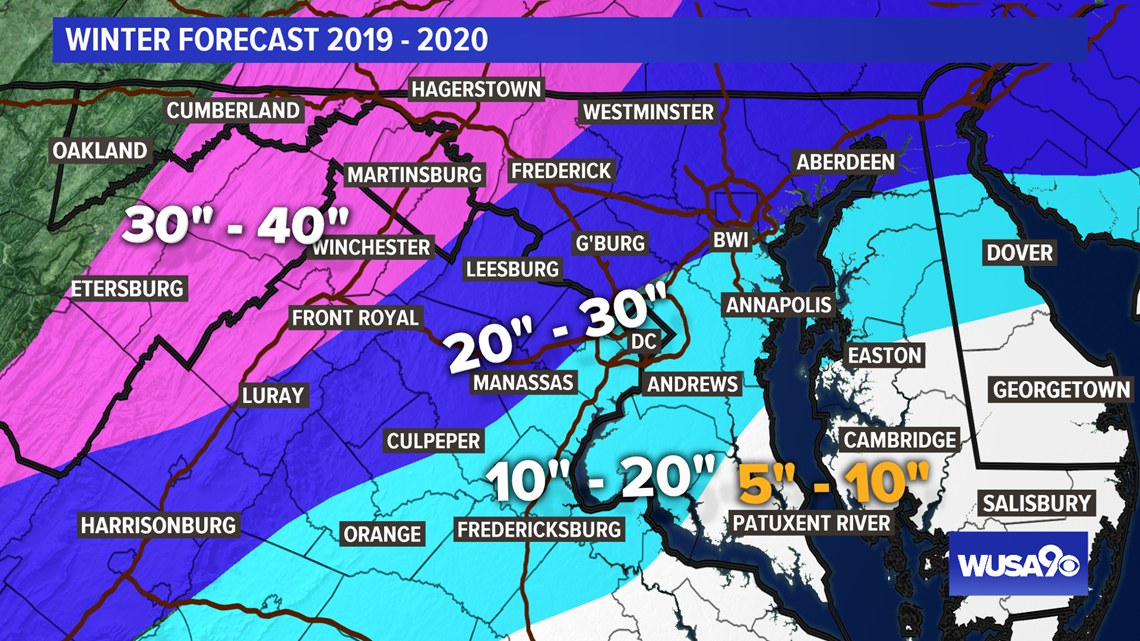 Dc Radar Weather Map DC Winter Weather Forecast: Here's how much snow to expect | wusa9.com