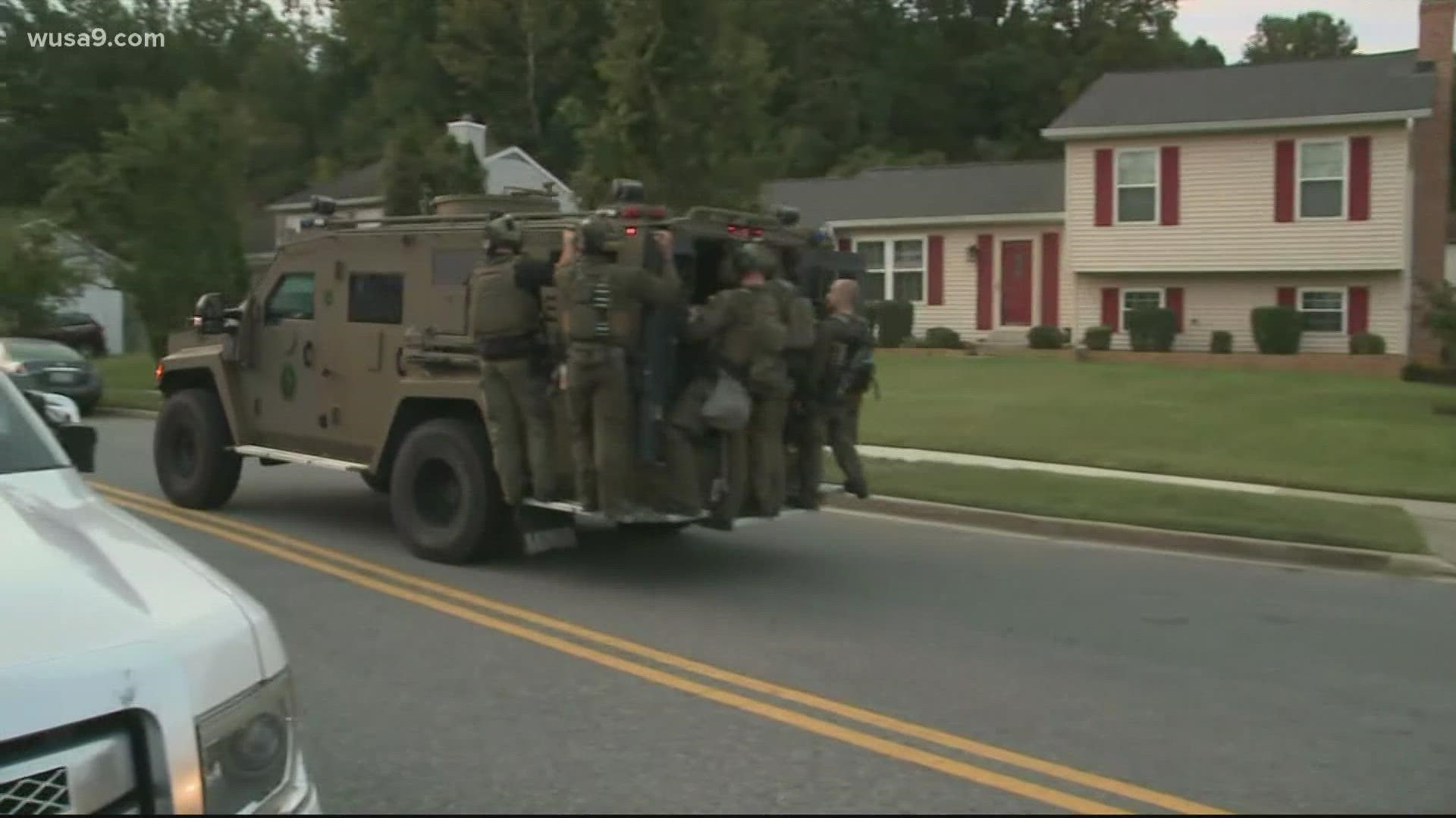 The man was taken into custody after an hours-long barricade situation on Cecily Court in Upper Marlboro, Maryland.