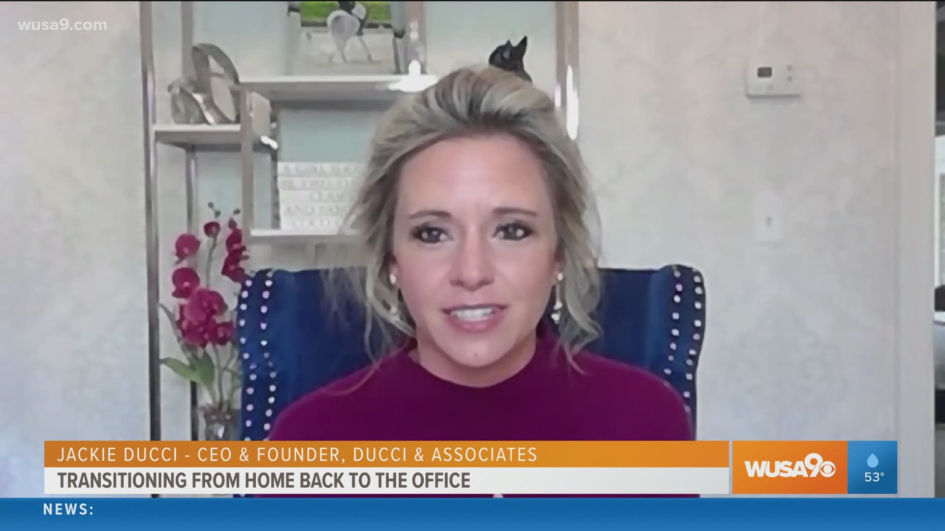 Many people are headed back to the workplace for the first time in over a year. Jackie Ducci, CEO and Founder of Ducci & Associates has advice for a smooth return.