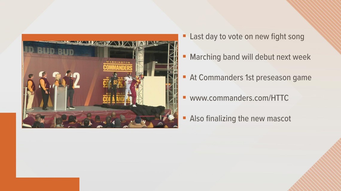 Calling all Commanders fan! Last day to vote on the new fight song