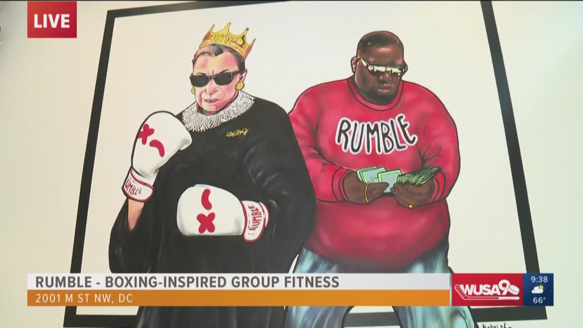 Rumble Boxing DC has their own fun and artistic take on fitness studio decor. When you stop by make sure to get a picture for the gram!