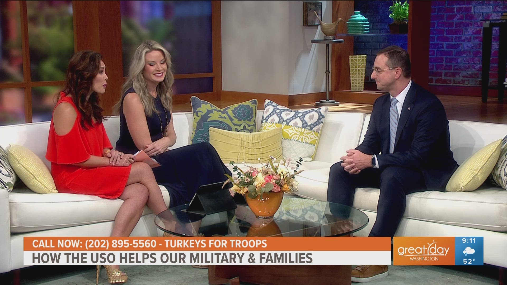 VP of Global Business Communications at RTX and Chairman of the USO Advisory Board Tracey Gray talks about the USO's initiatives, giving back to military families.