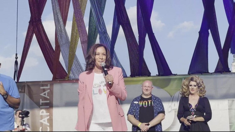 Vice President Kamala Harris makes surprise appearance at the Capital Pride Festival