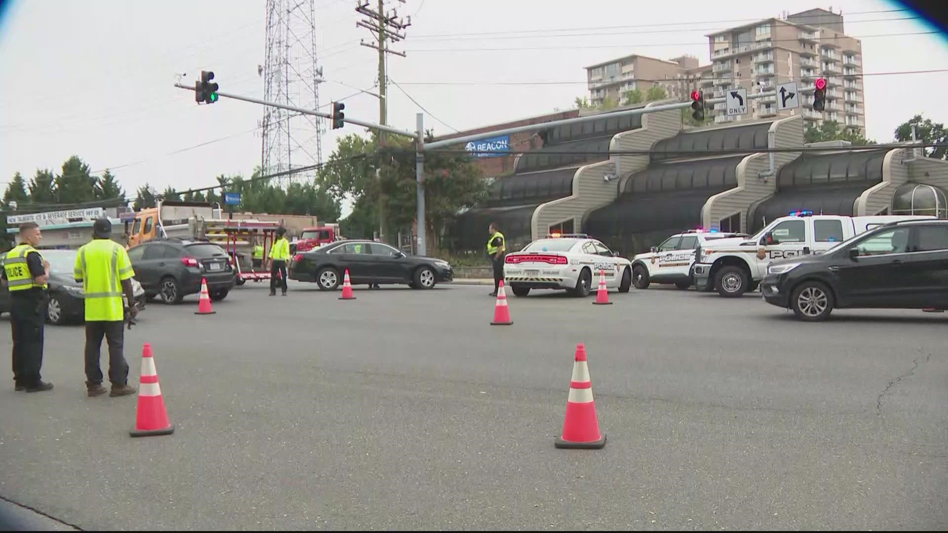 The cyclist was hit by a flatbed truck on River Road in Montgomery County.