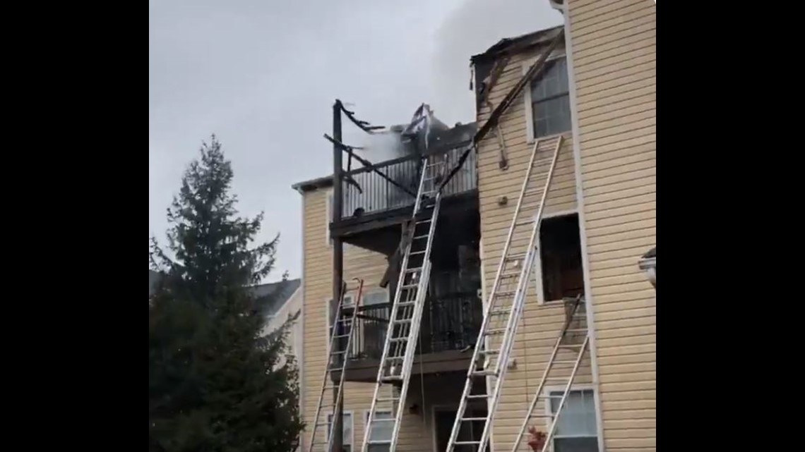 Several families displaced after large apartment fire in Gaithersburg