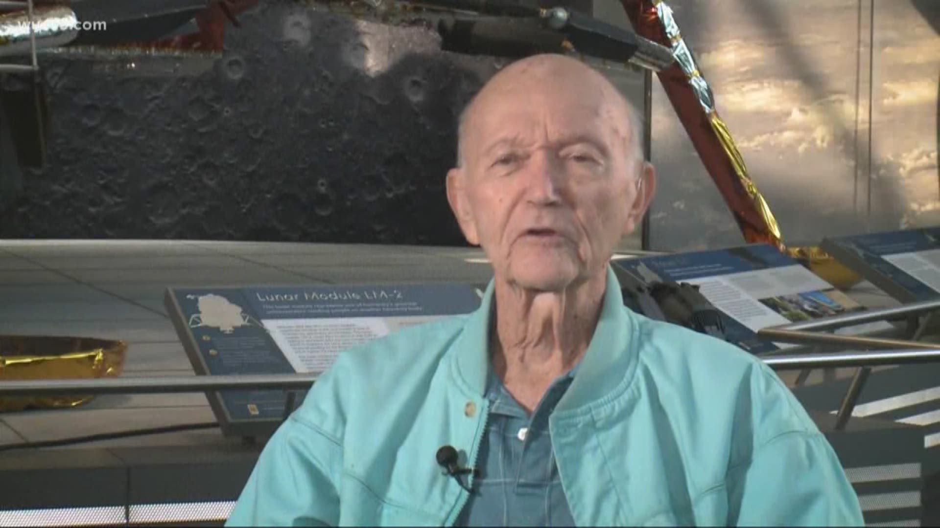 Inside the National Air and Space Museum, Michael Collins sits in front of a replica of a Lunar Landing Module. Just like the one he watched descend to the Moon surface 50 years ago.

“I wasn’t so worried about (Buzz and Neil’s) descent and landing nearly as I was about their return. If that engine didn’t ignite there were two dead men on the moon,” Collins said.