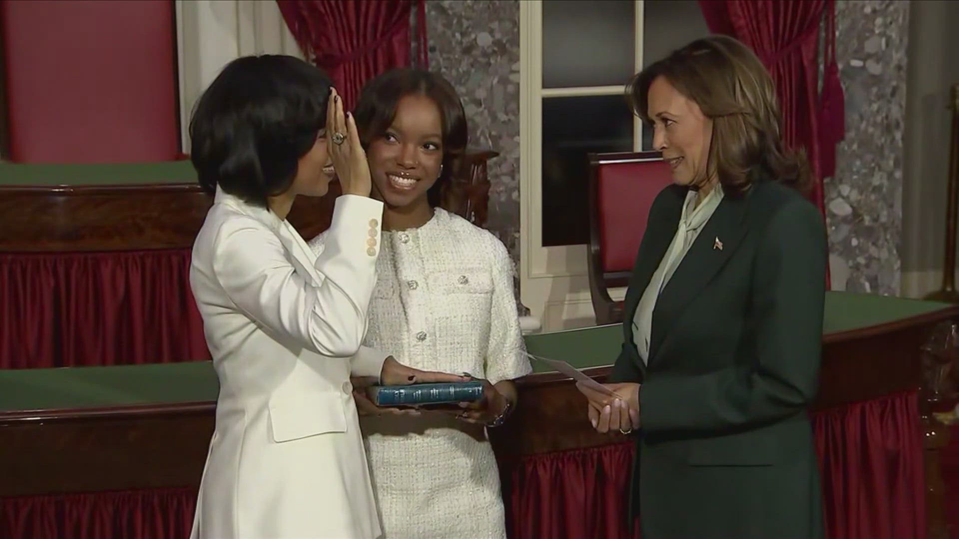 Senator Alsobrooks also met with members of the Congressional Black Caucus -- before heading to the Capitol.