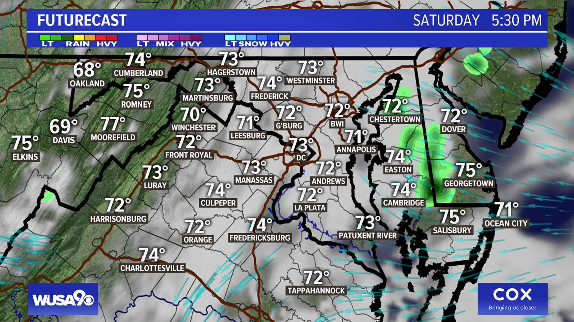 Here's the latest DC weather forecast