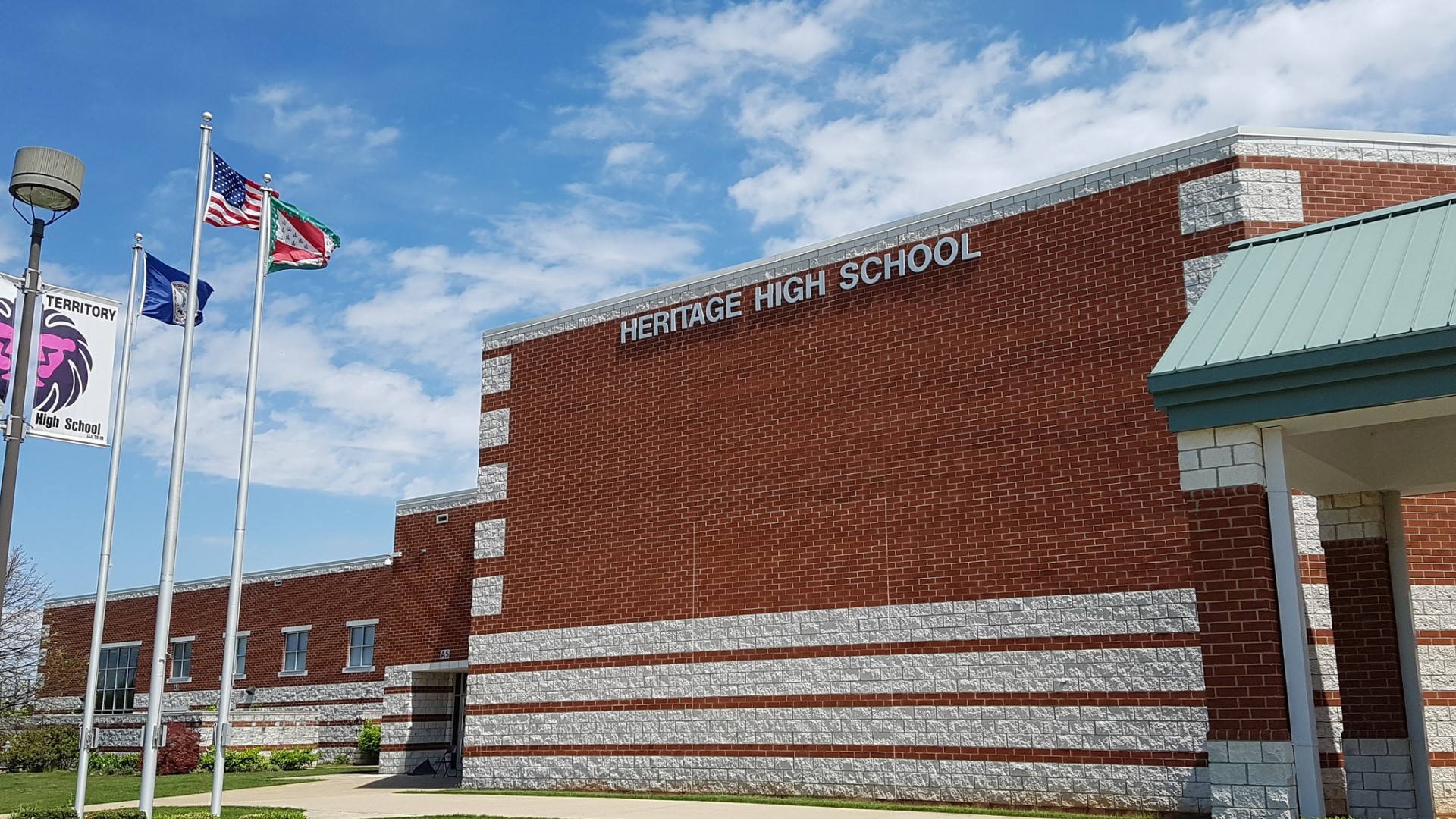 Police are investigating after racist graffiti was found in three bathrooms at Heritage High School in Loudoun County, Virginia.