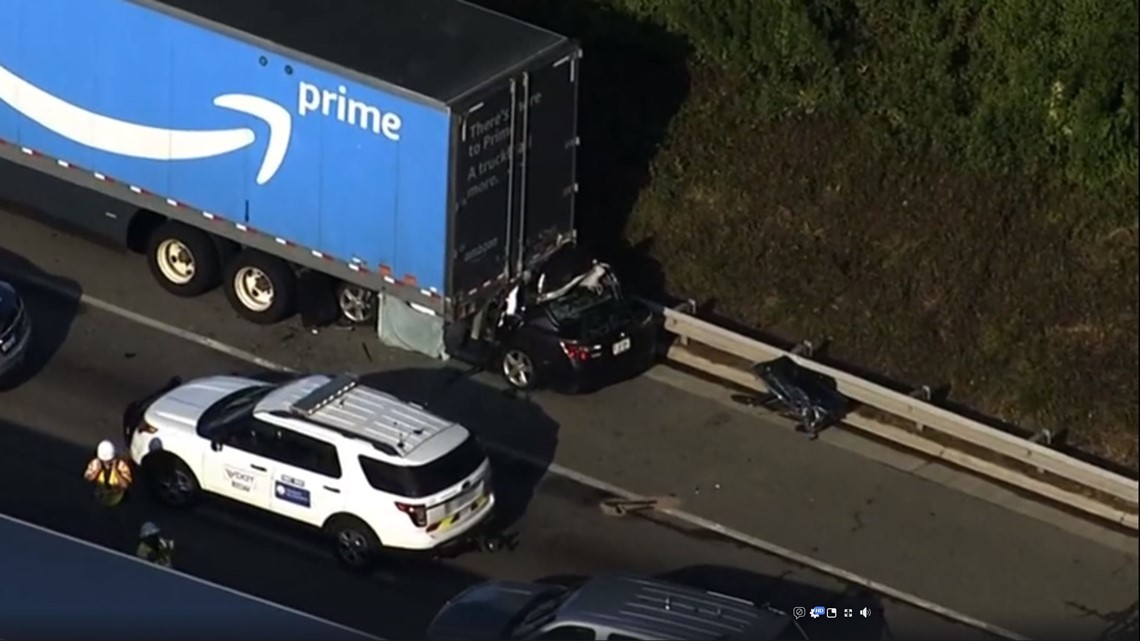 Driver Dies After Car Goes Under Amazon Prime Tractor Trailer In Virginia Wusa9 Com