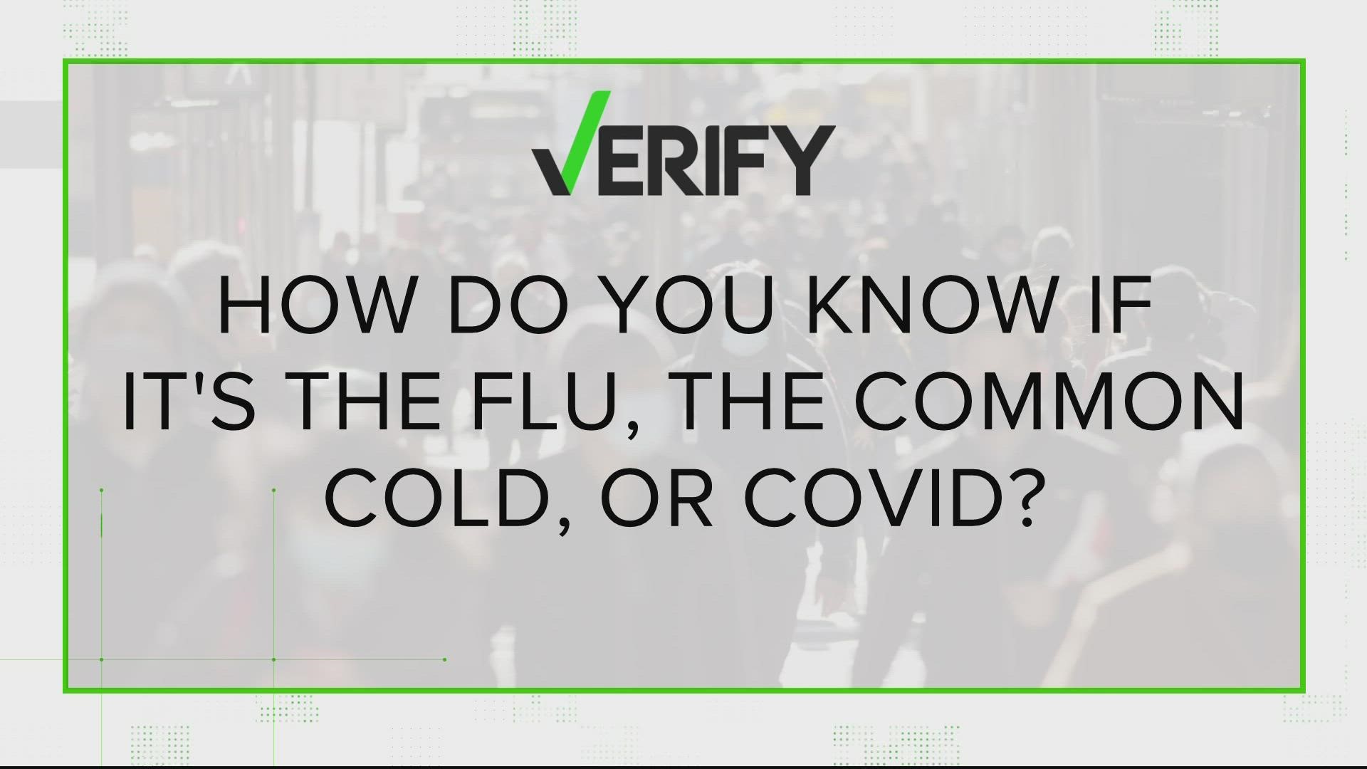 Since many of the symptoms for COVID are similar to the flu or the common cold, experts say the only way to truly know if you have COVID is to get tested.