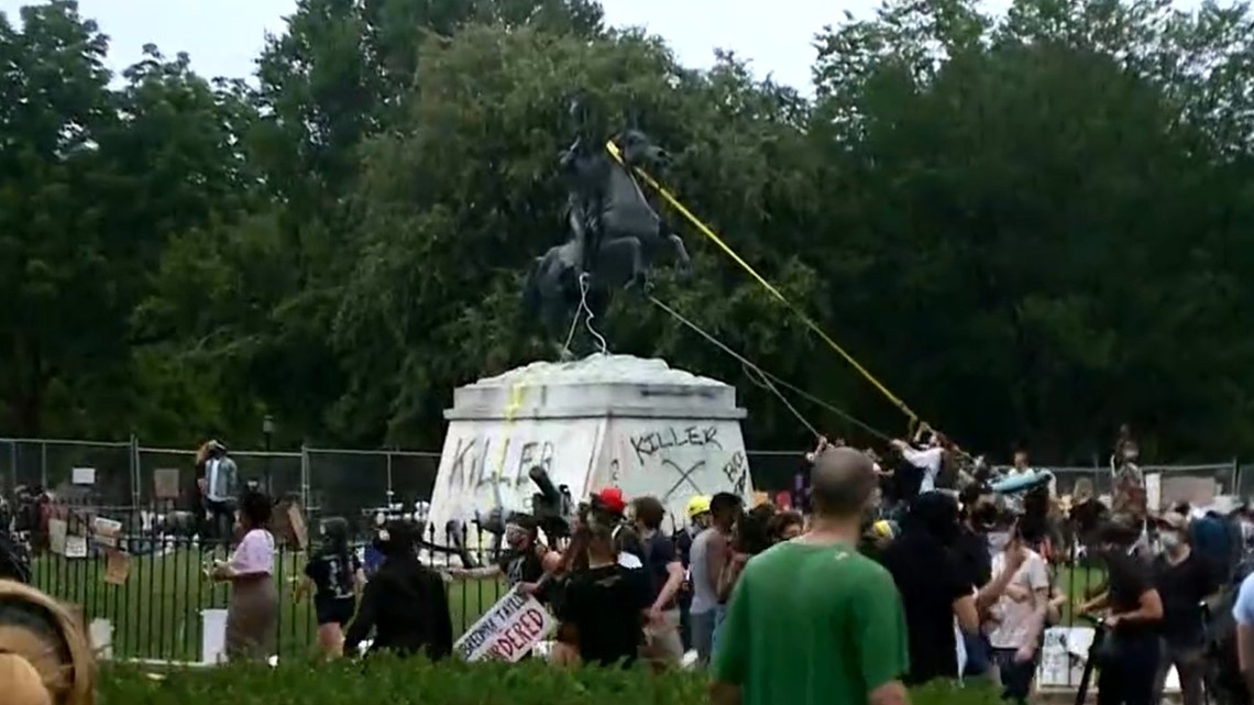 Public Push Grows To Take Down Two Statues Of Andrew Jackson In Kansas City,  Missouri, And Independence