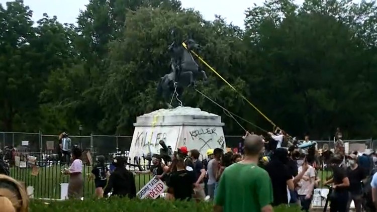 Black Lives Matter protest on Lafayette Square pushed back | wusa9.com