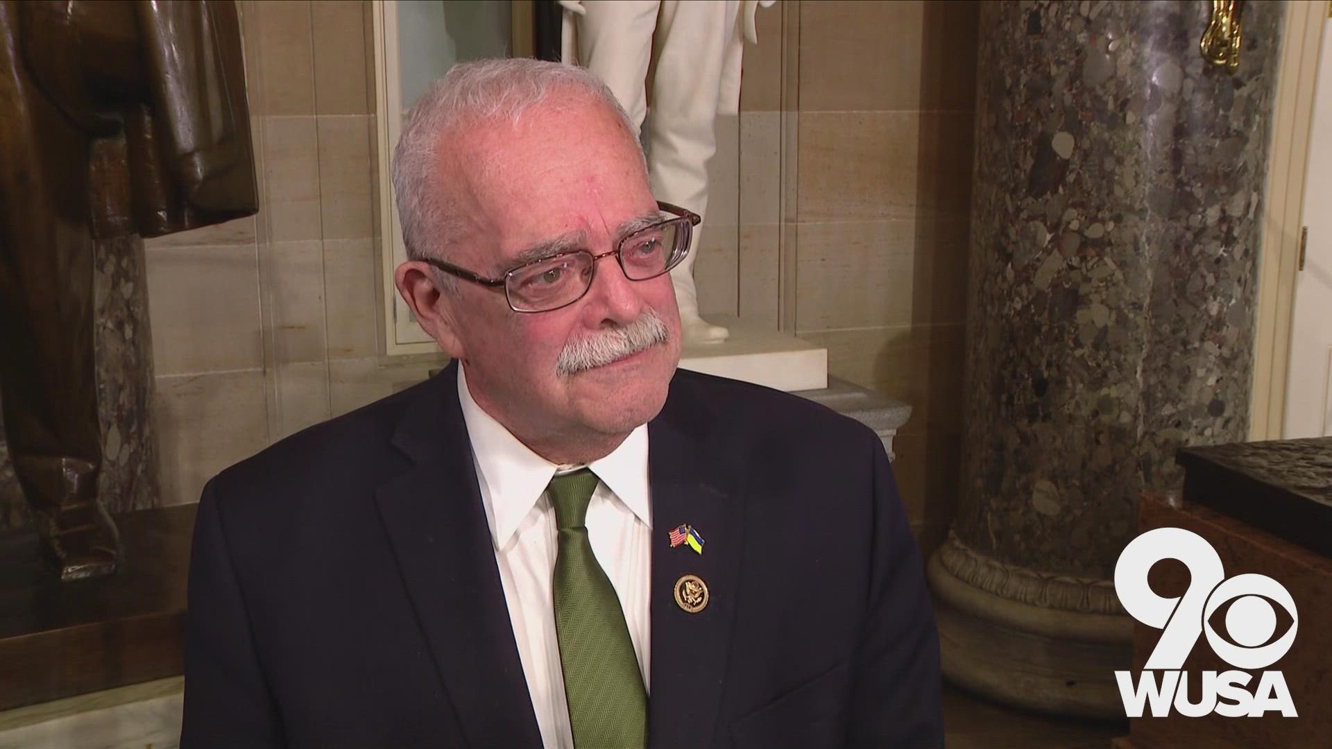 Police have identified the man accused of hitting two members of Rep. Gerry Connolly's staff Monday with a baseball bat at the congressman's office.