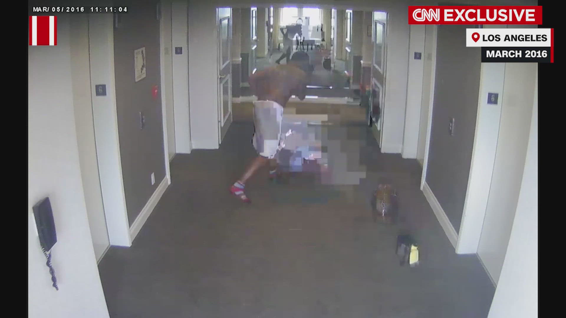 THE HOTEL SURVEILLANCE VIDEO -- SHOWING HER THEN BOYFRIEND -- SEAN "DIDDY" COMBS VIOLENTLY ATTACKING HER.