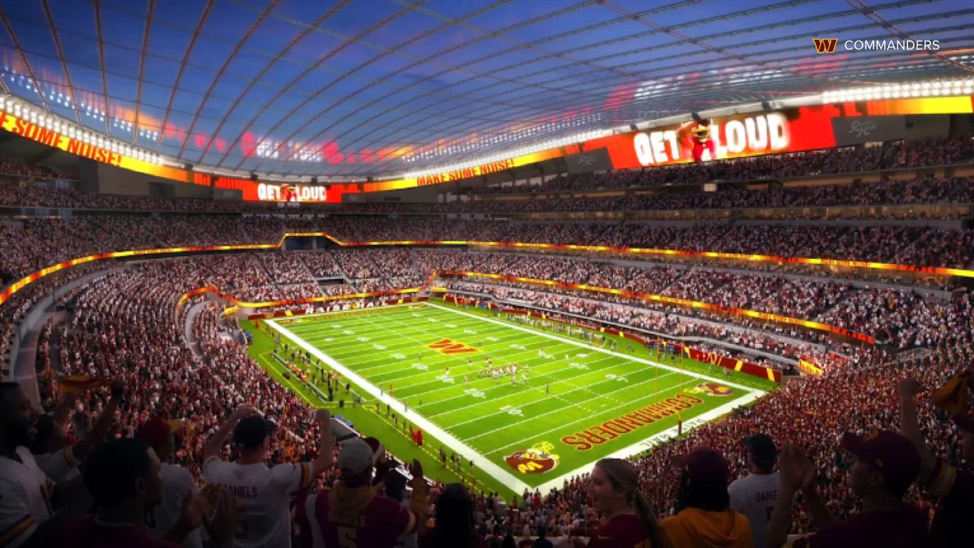 First look into new Commanders stadium shows single seating bowl, team ...