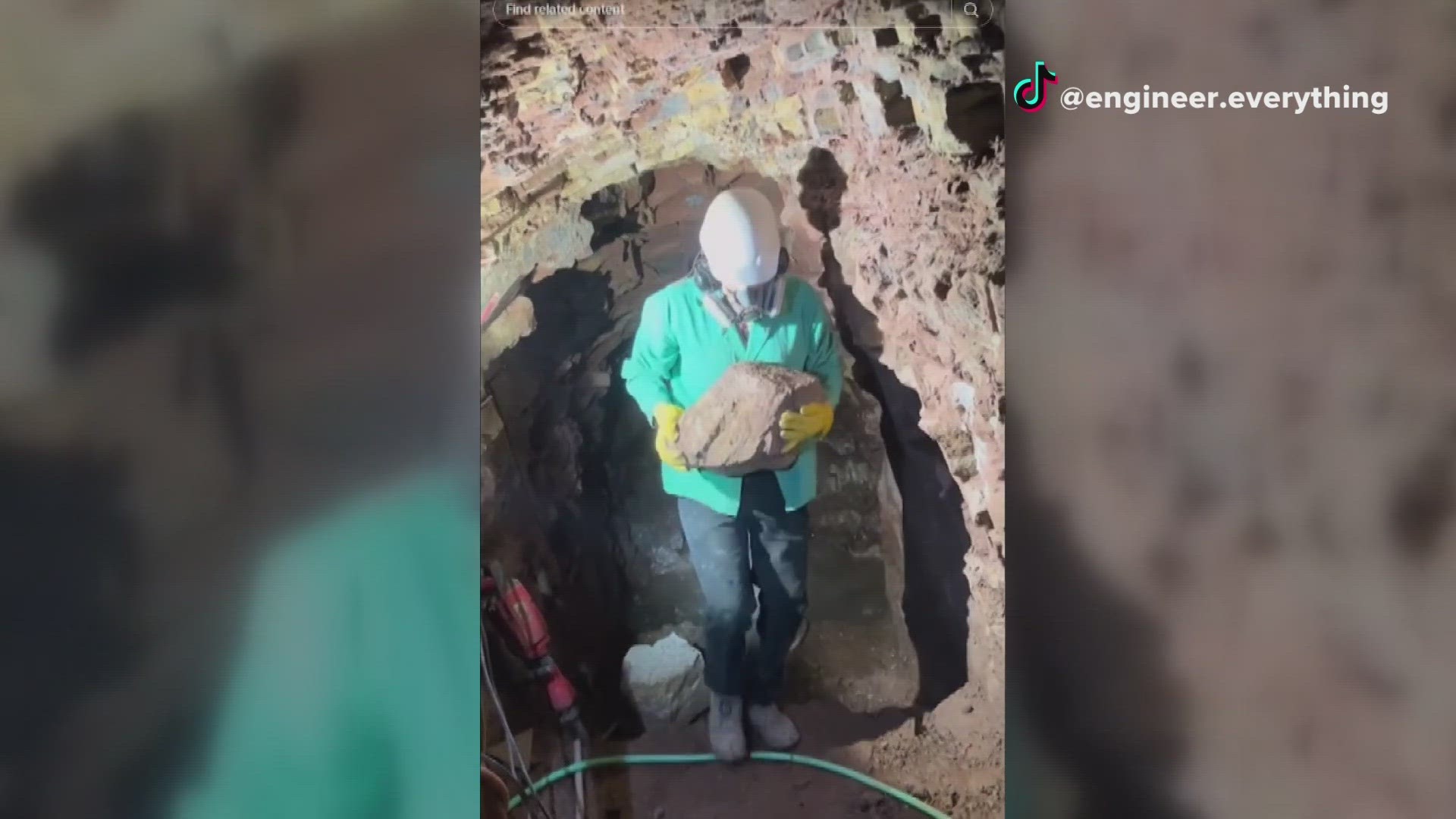 A Virginia woman has gone viral on TikTok for documenting herself building a tunnel under her home.