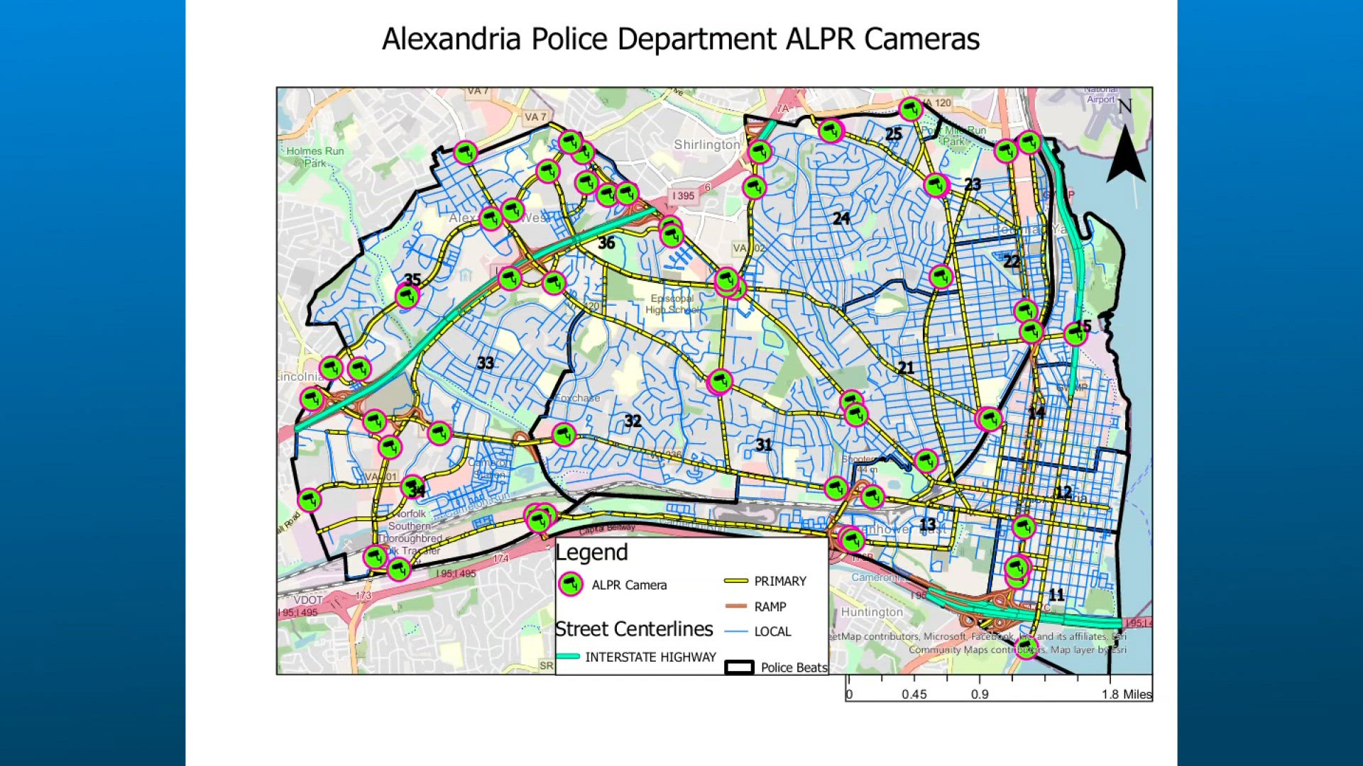 Alexandria reveals locations of automatic license plate reader cameras ...