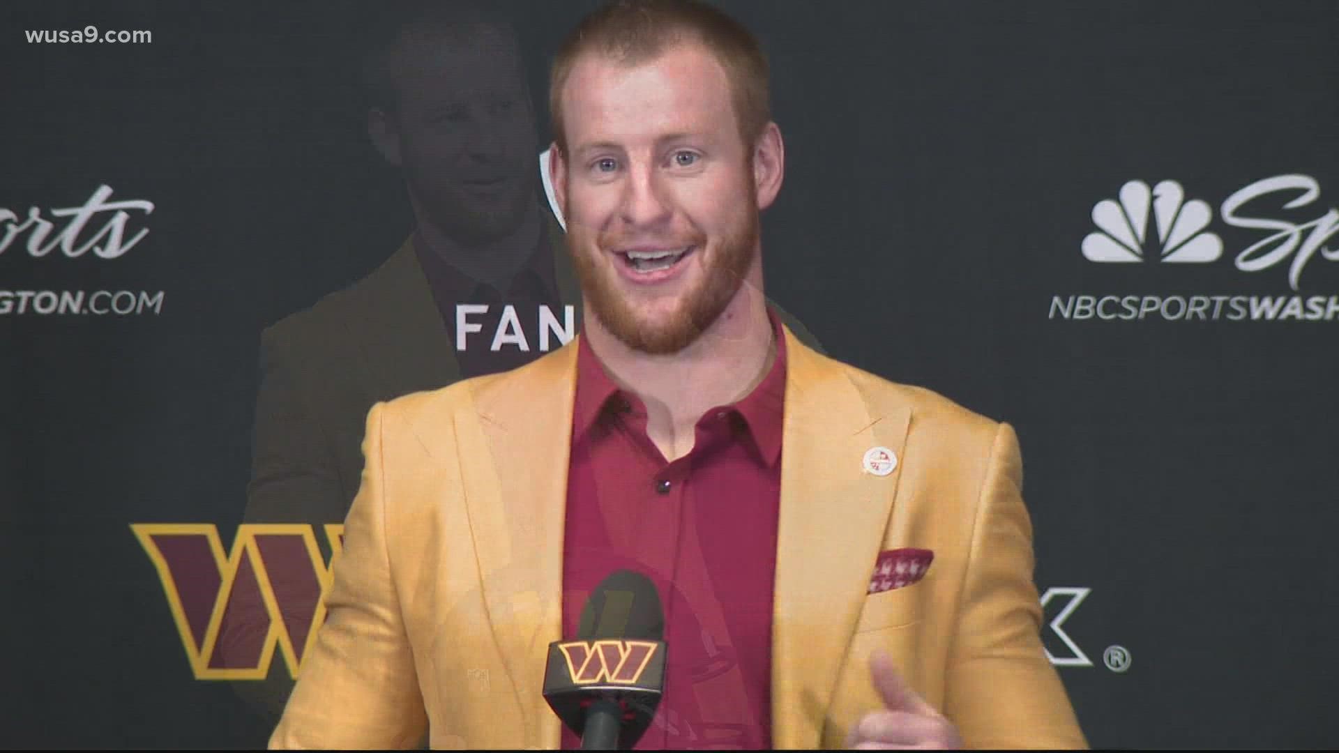 Washington Commanders Carson Wentz Suit