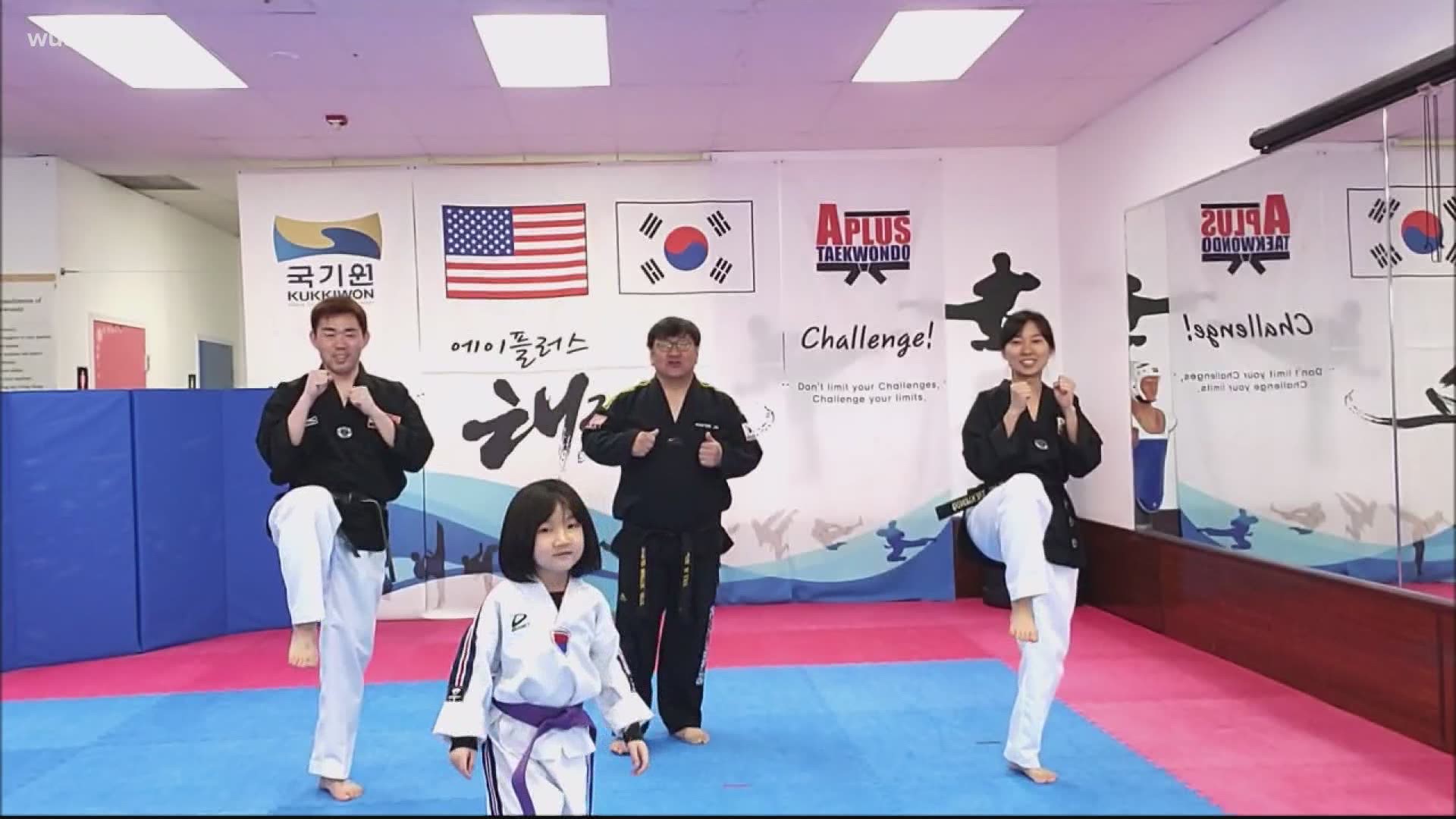 For students at the A-plus Taekwondo Studios in Germantown, instruction is now one-on-one and 6 feet apart.
