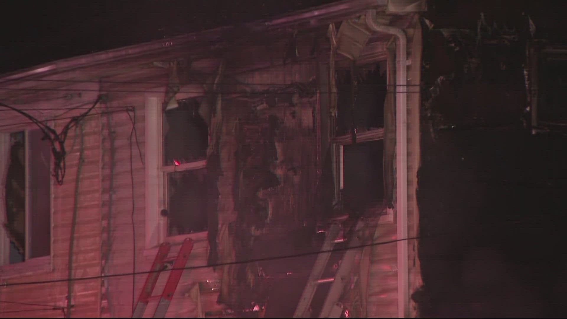 ​Around 10 p.m., the fire department said all occupants were outside and uninjured.