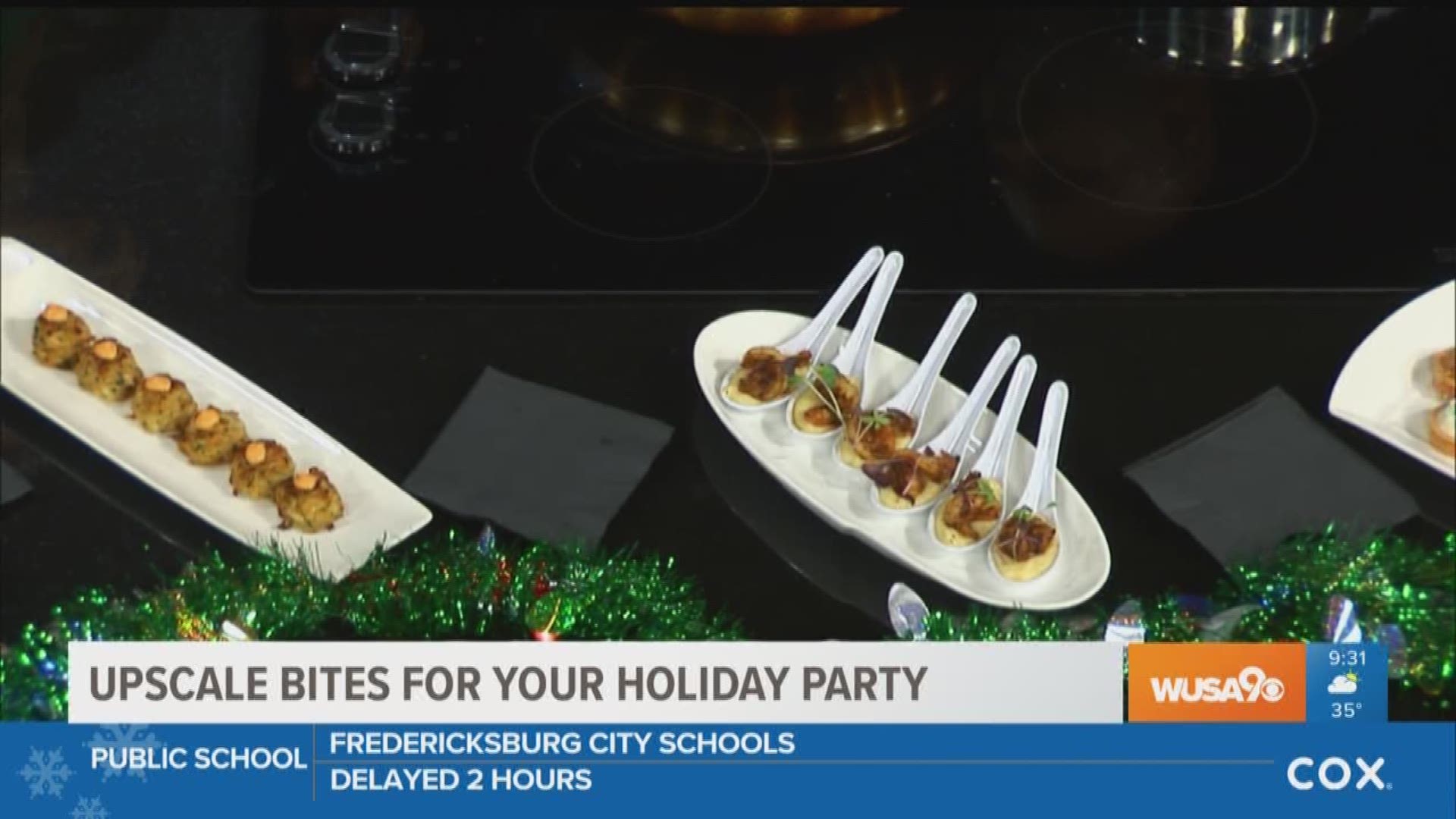 David Clements, chef with Word of Mouth Catering shares some upscale appetizers for your next holiday party!