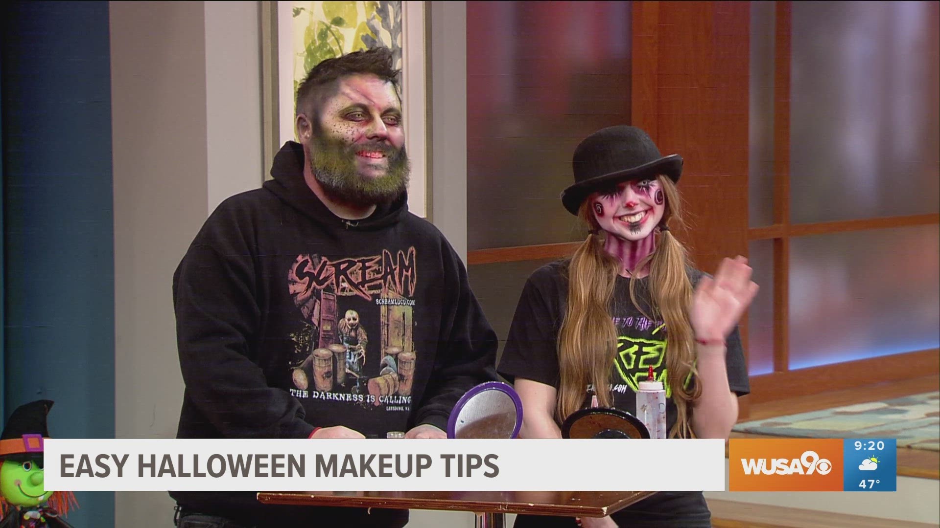 Kenny Strader and Autumn Mills from Scream Loco show how to rock Halloween makeup from everyday items.