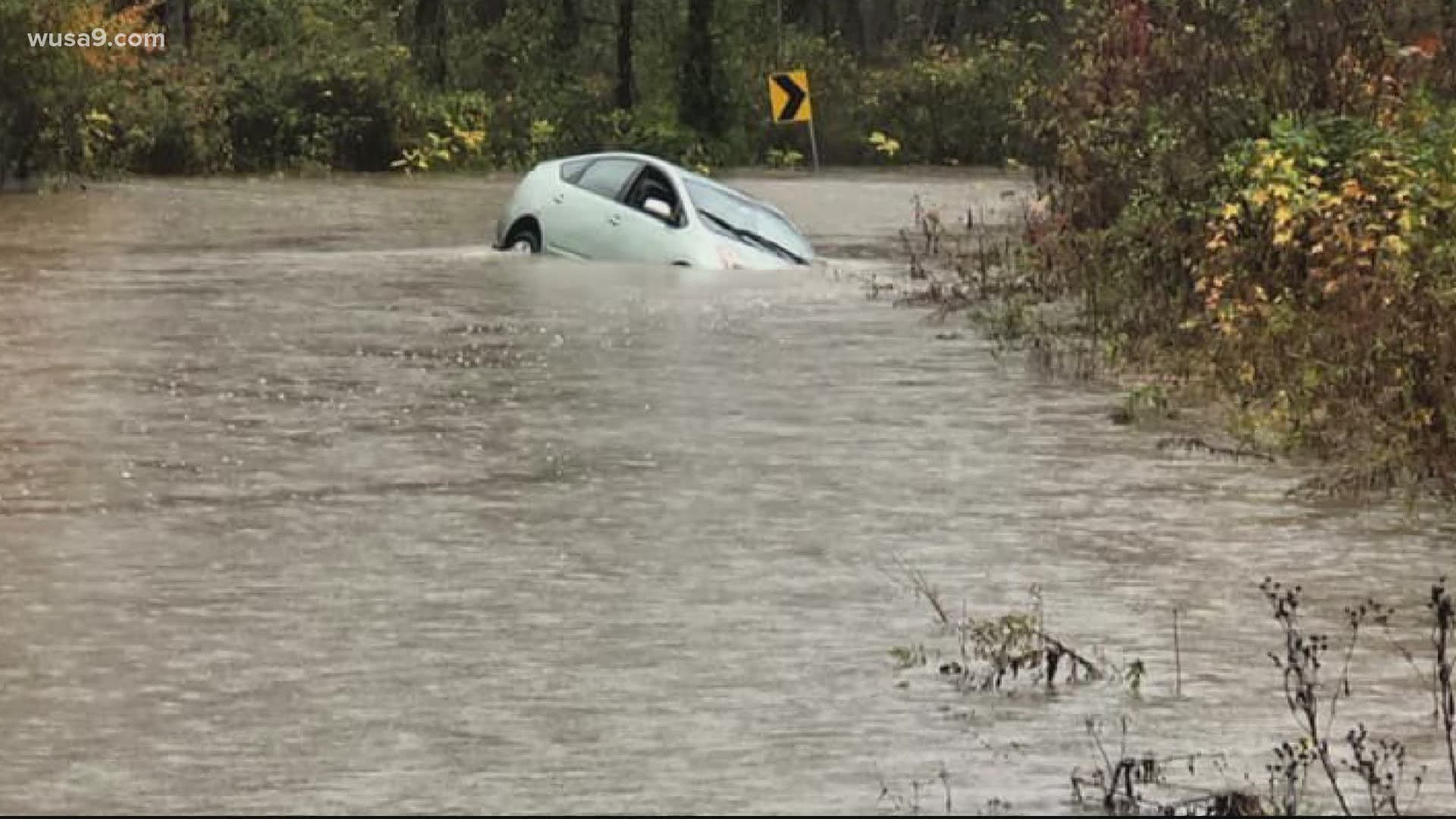 Stafford County resident Maria Edgar said floodwaters swept her car off a Stafford County roadway two weeks ago during a heavy storm.