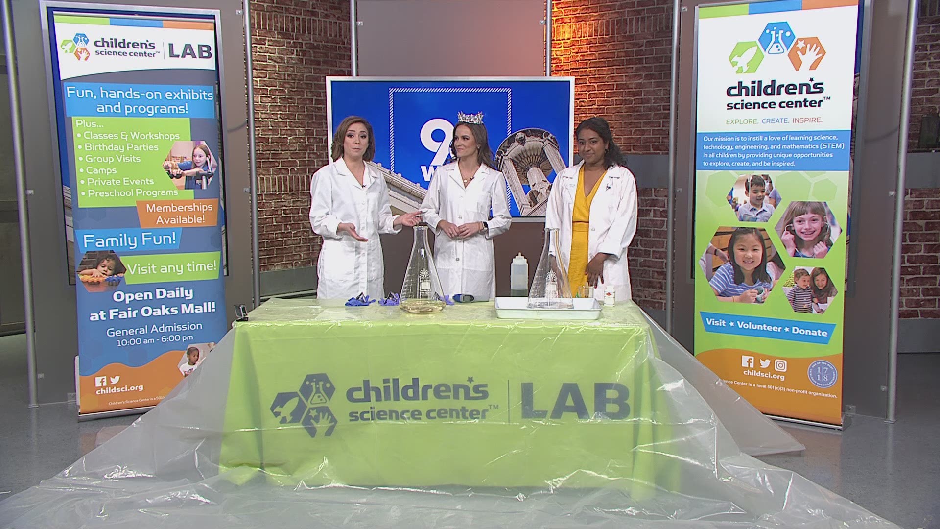 Miss America and the Children's Science Center join WUSA 9 for a science demo -- elephant toothpaste!