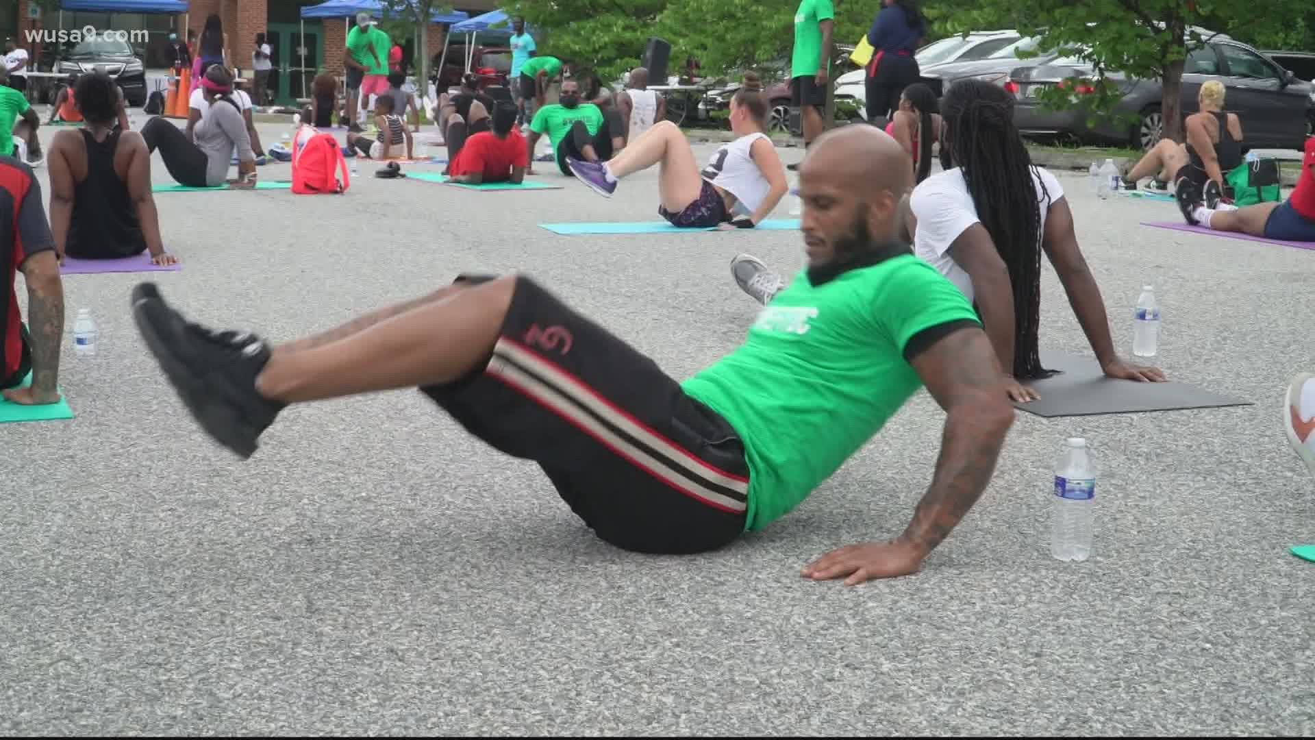 A DC local offers free pop-up fitness classes to residents in communities who don't have access to healthy food options