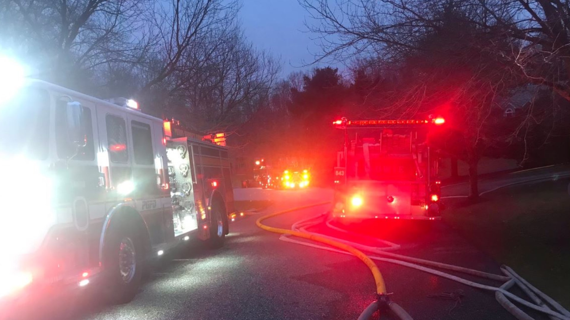 Firefighters battle blazing house fire in Upper Marlboro, MD