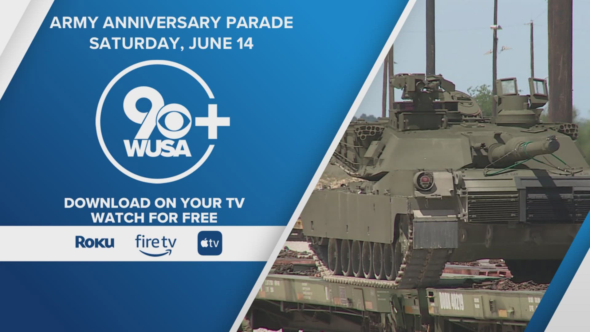 WUSA9+ will begin streaming the festivities at 6 p.m., 30 minutes before the start of the parade.