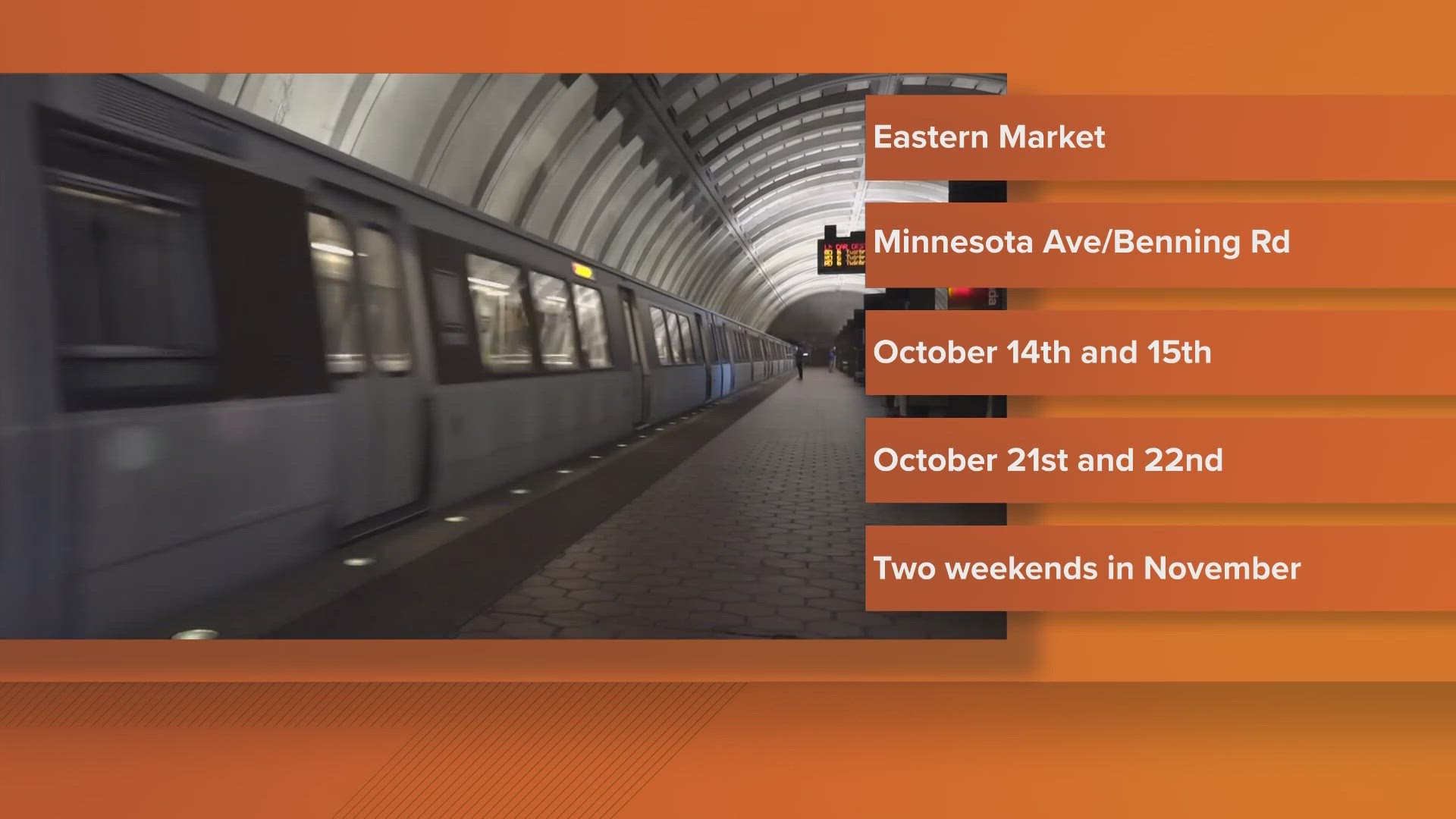 Delays are expected for Blue, Orange and Silver line riders for the next several weekends.