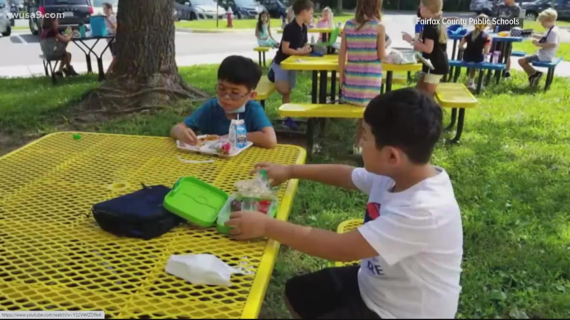 Several parents said they were worried about social distancing during lunch.