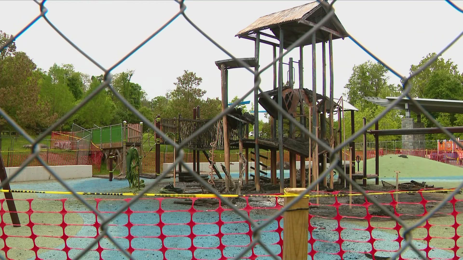 Montgomery County officials are investigating a playground fire believed to be arson in Potomac, Maryland. The damage is approximately $1 million.