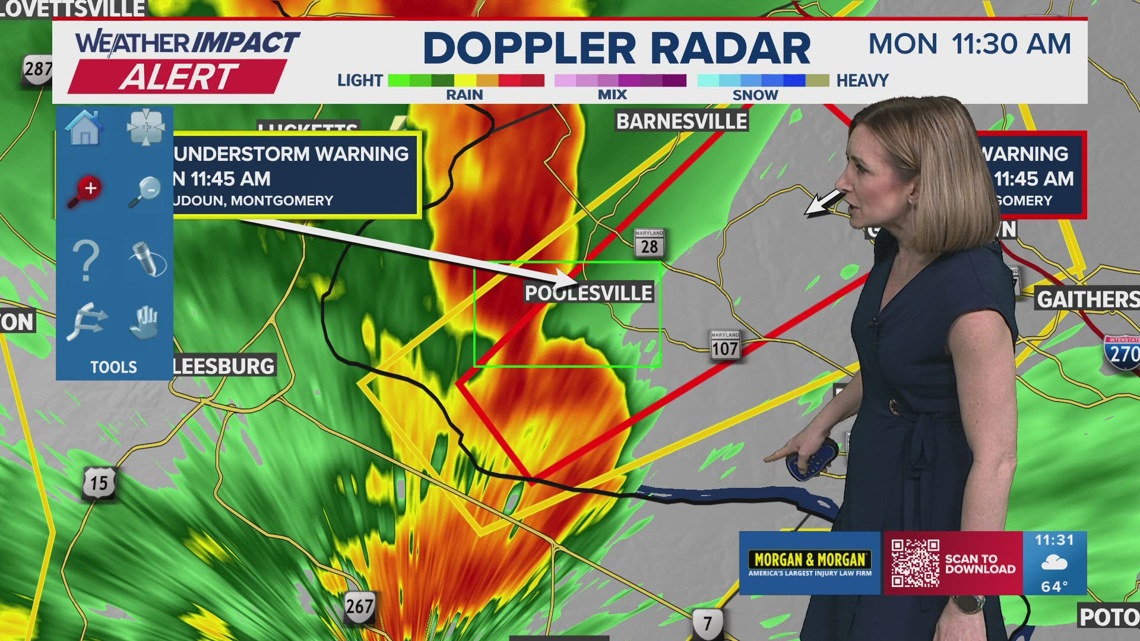 Tornado warning in effect in Montgomery County | wusa9.com