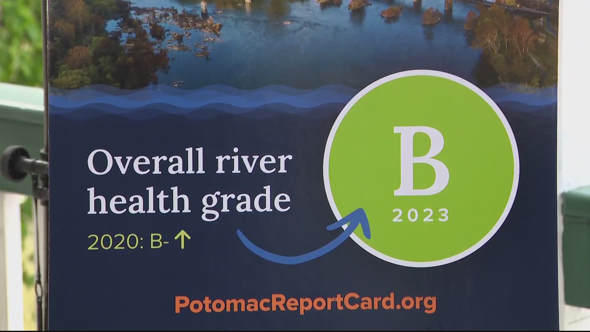 The Potomac River received a B for 2022. This grading system is done to see how well the Potomac is holding up to the goals laid out in the 1972 Clean Water Act.