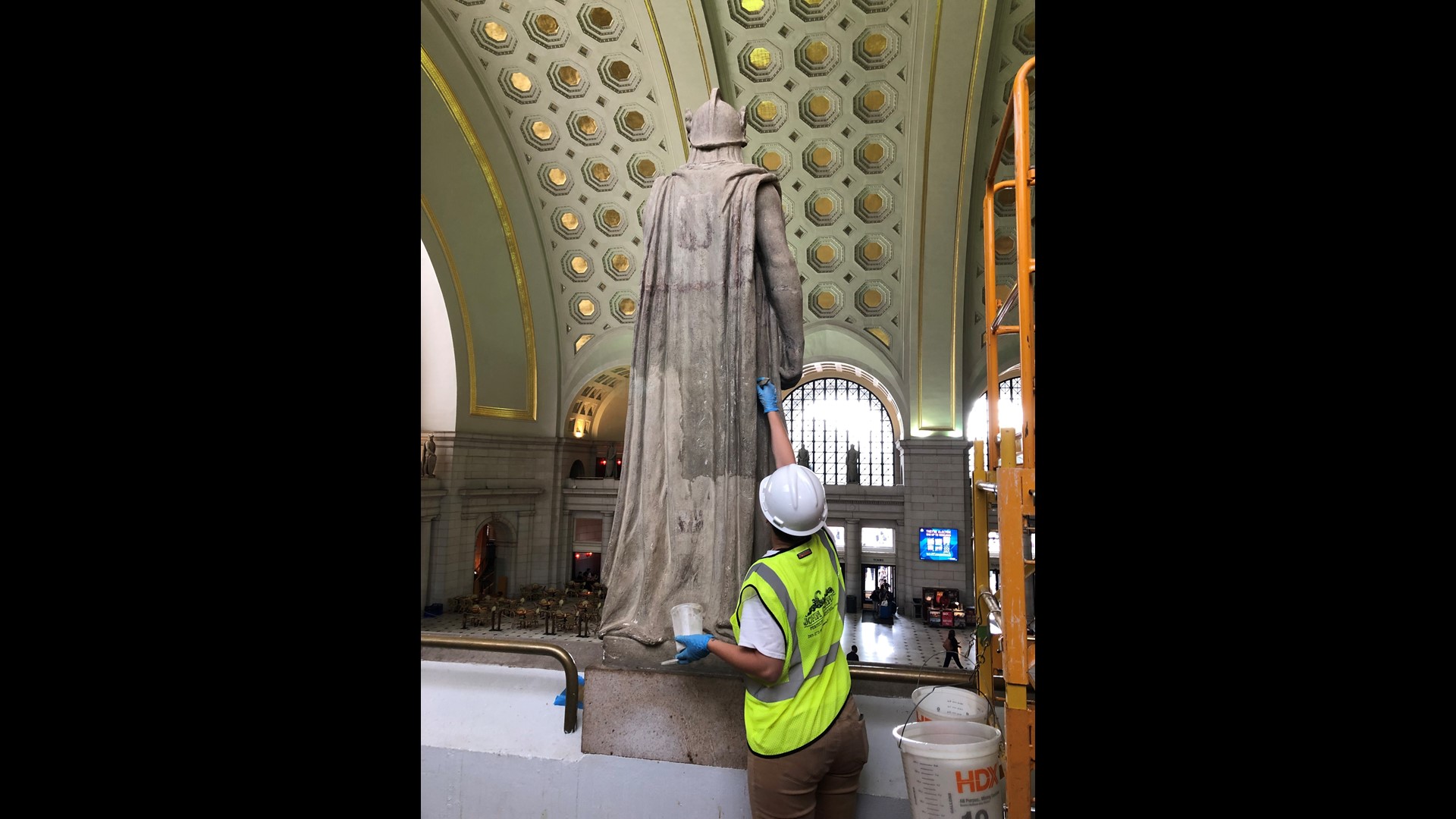 Union Statues Historic Union Station statues get cleaned | wusa9.com