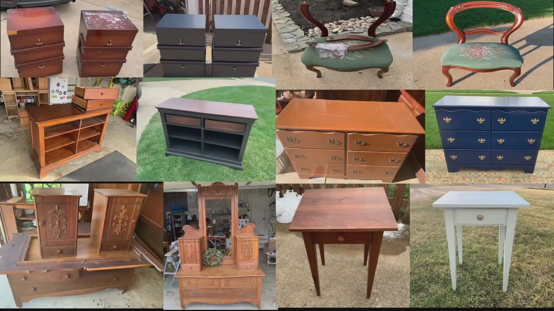 Aimee Taylor of Virginia takes unwanted pieces of furniture and turns them into something new, all in the name of saving the planet!