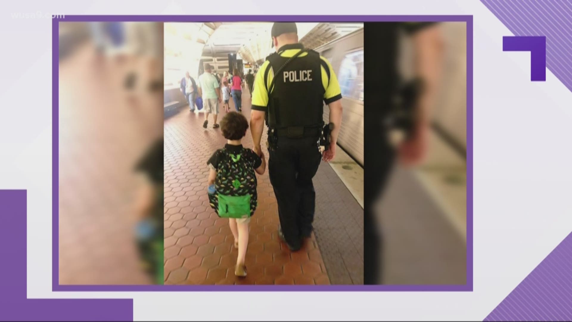The officer not only watched Andrew's videos and posed for Instagram filters, but he also held Andrew's hand and rode the entire train ride home with him.