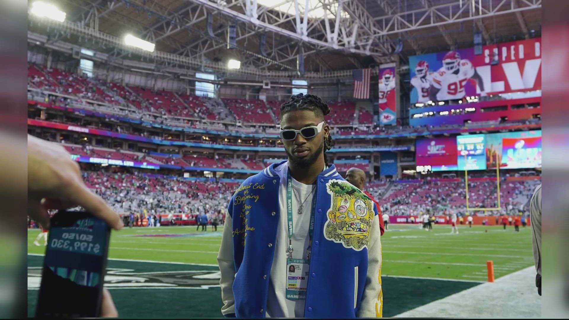 Buffalo Bills Damar Hamlin appeared on the field at the Super Bowl to help honor the medical personnel that helped save his life after he suffered cardiac arrest.