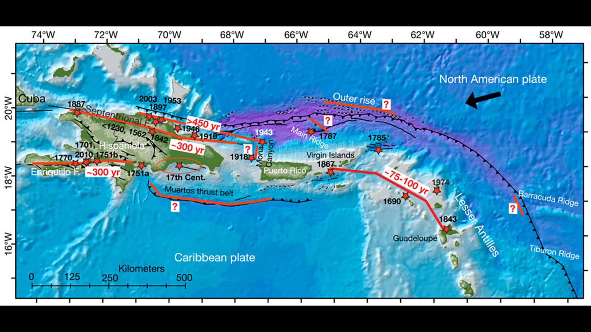 How plate tectonics affected Puerto Rico earthquakes