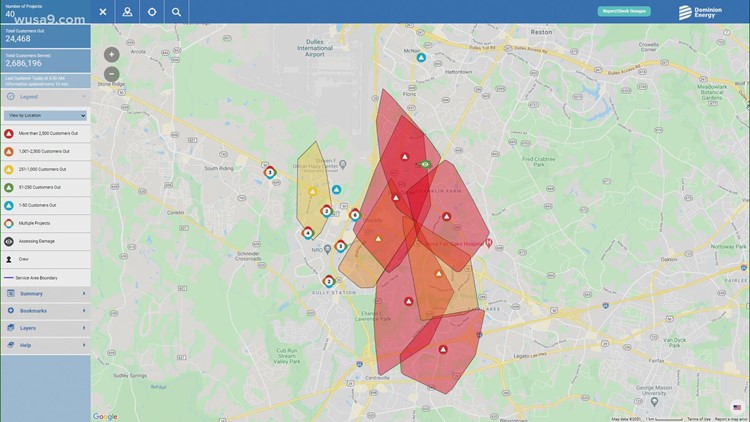 A look at power outages in Virginia