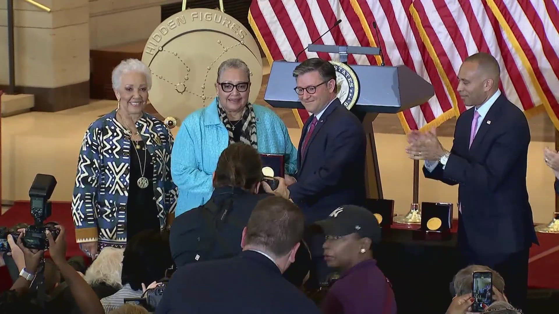 Three of the women — Katherine Johnson, Dorothy Vaughan and Mary Jackson — were honored posthumously.