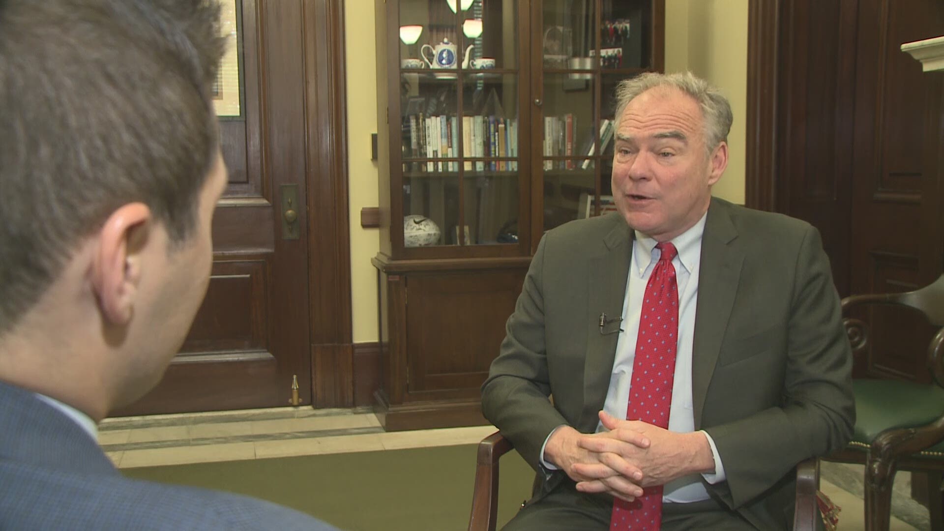 Kaine says he attributes much of the blame for rising tensions on President Trump's 'Maximum Pressure' campaign.