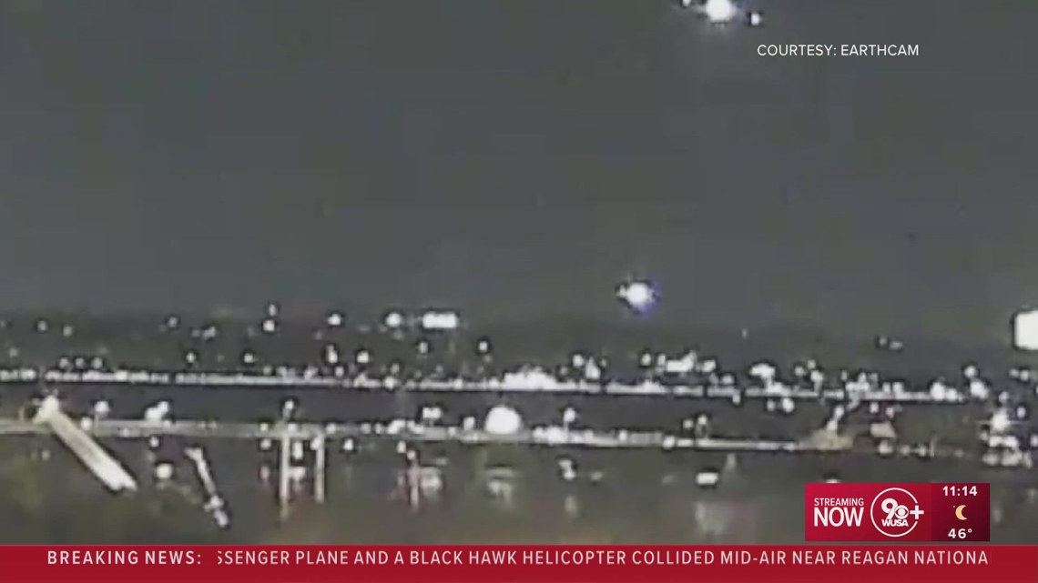Video shows moment plane collided with Black Hawk helicopter | wusa9.com